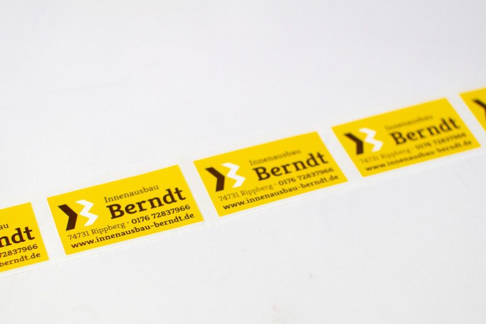 Aufkleber Innenausbau Berndt