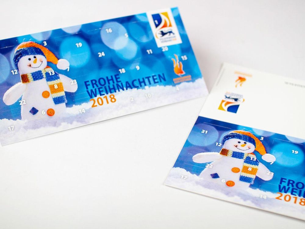 Adventskalender Karte für den Landesfeuerwehrverband BW