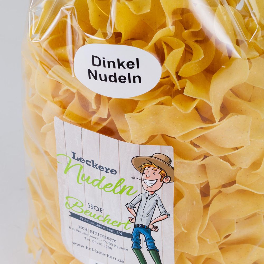 Nudeln mit Beuchert Etikett