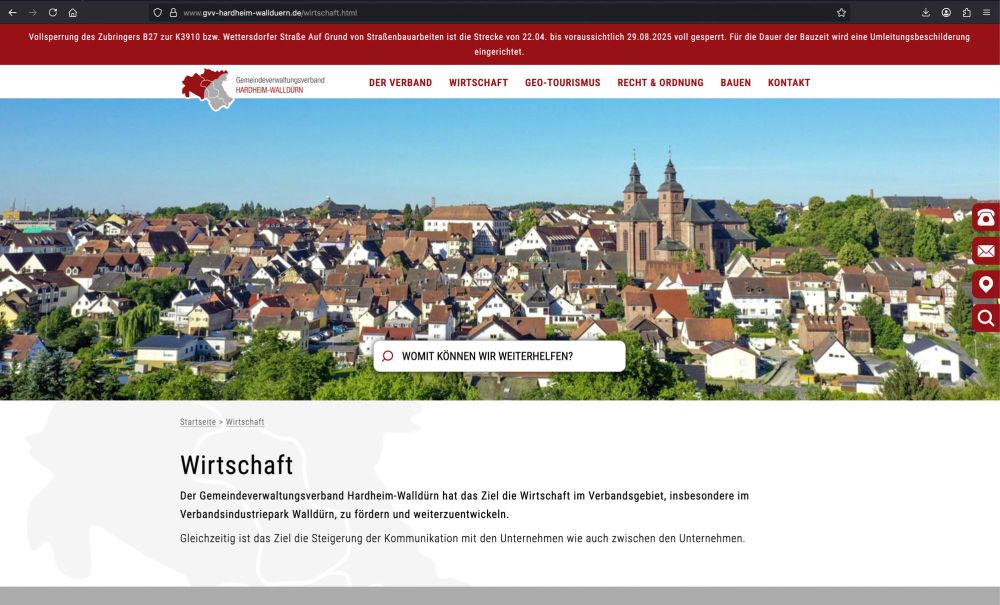 Screenshots von der Webseite