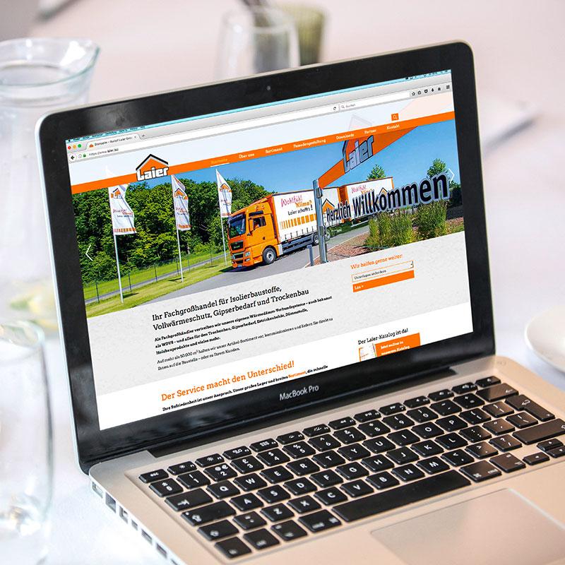 Webseite für die Rudolf Laier GmbH & Co. KG