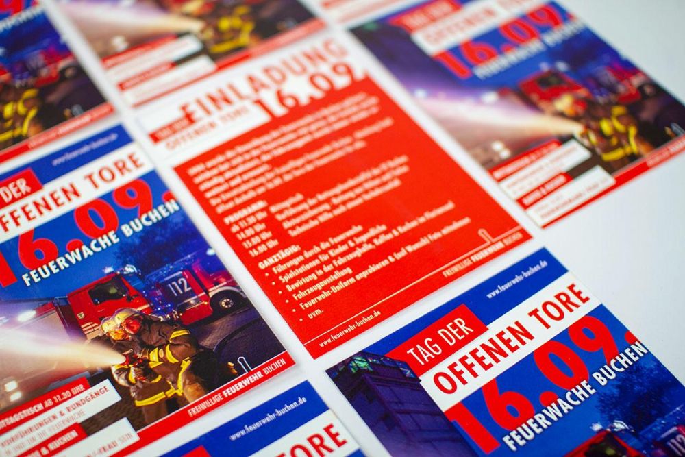 Flyer Tag der offenen Tore bei der Feuerwehr Buchen