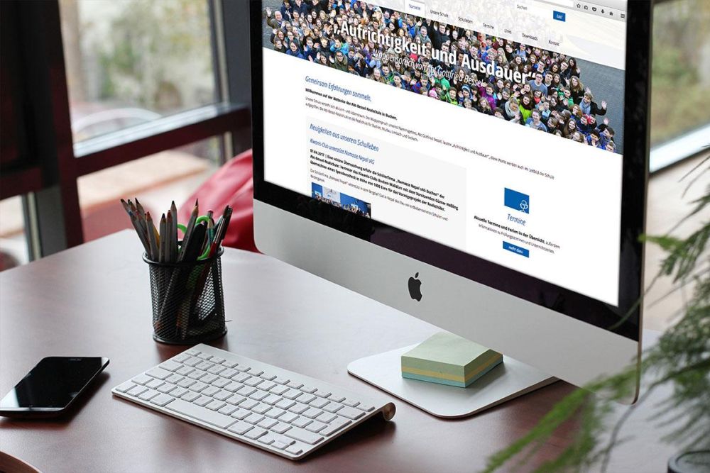 Webseite Realschule Buchen auf einem iMac