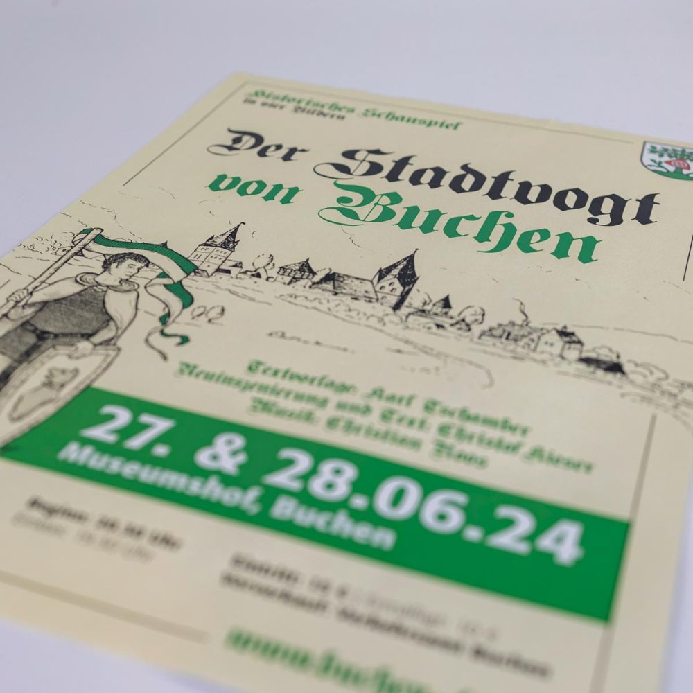 Plakat für die Stadtvogt Aufführung in Buchen