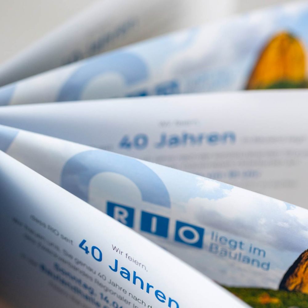 Einladung aufgefächert