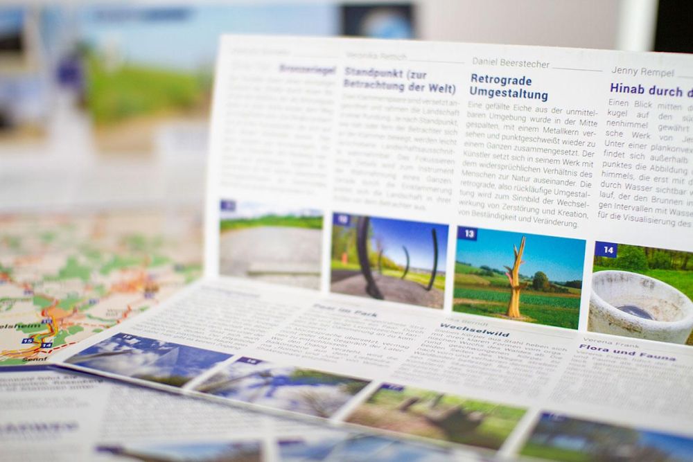 Flyer mit Skulpturenbeschreibung