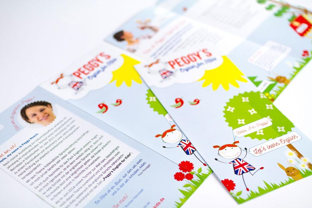 Flyer für Peggys English for Kids