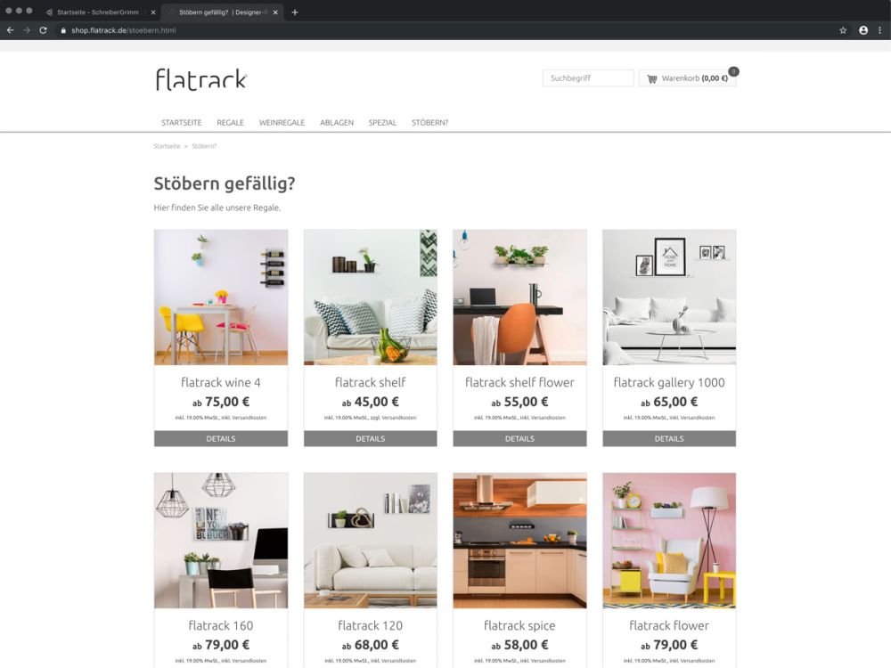 Produktübersicht flatrack