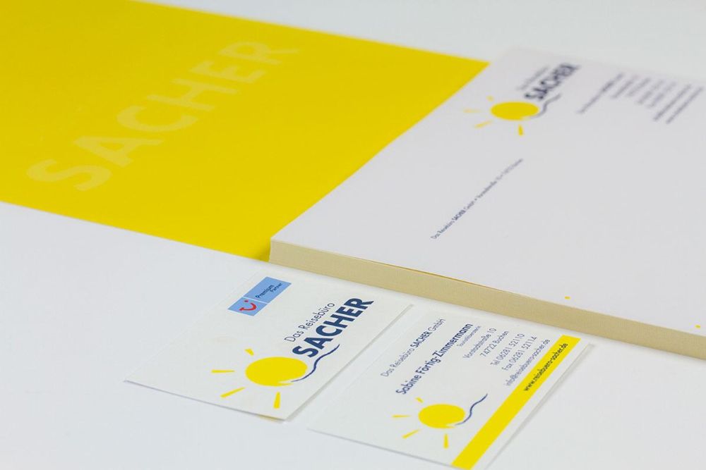 Drucksachen für das Reisebüro Sacher