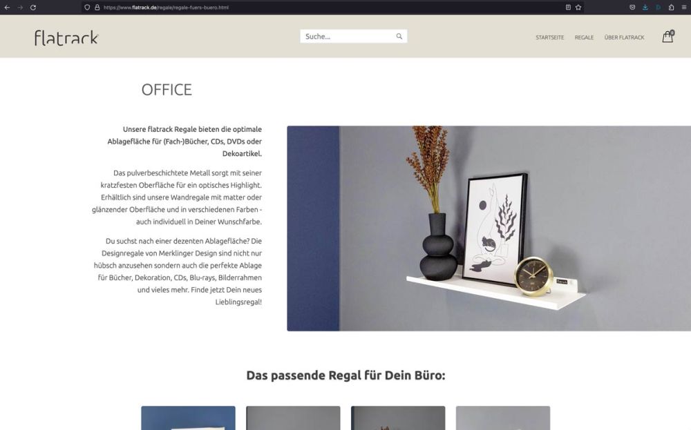 Screenshot Flatrack Shop