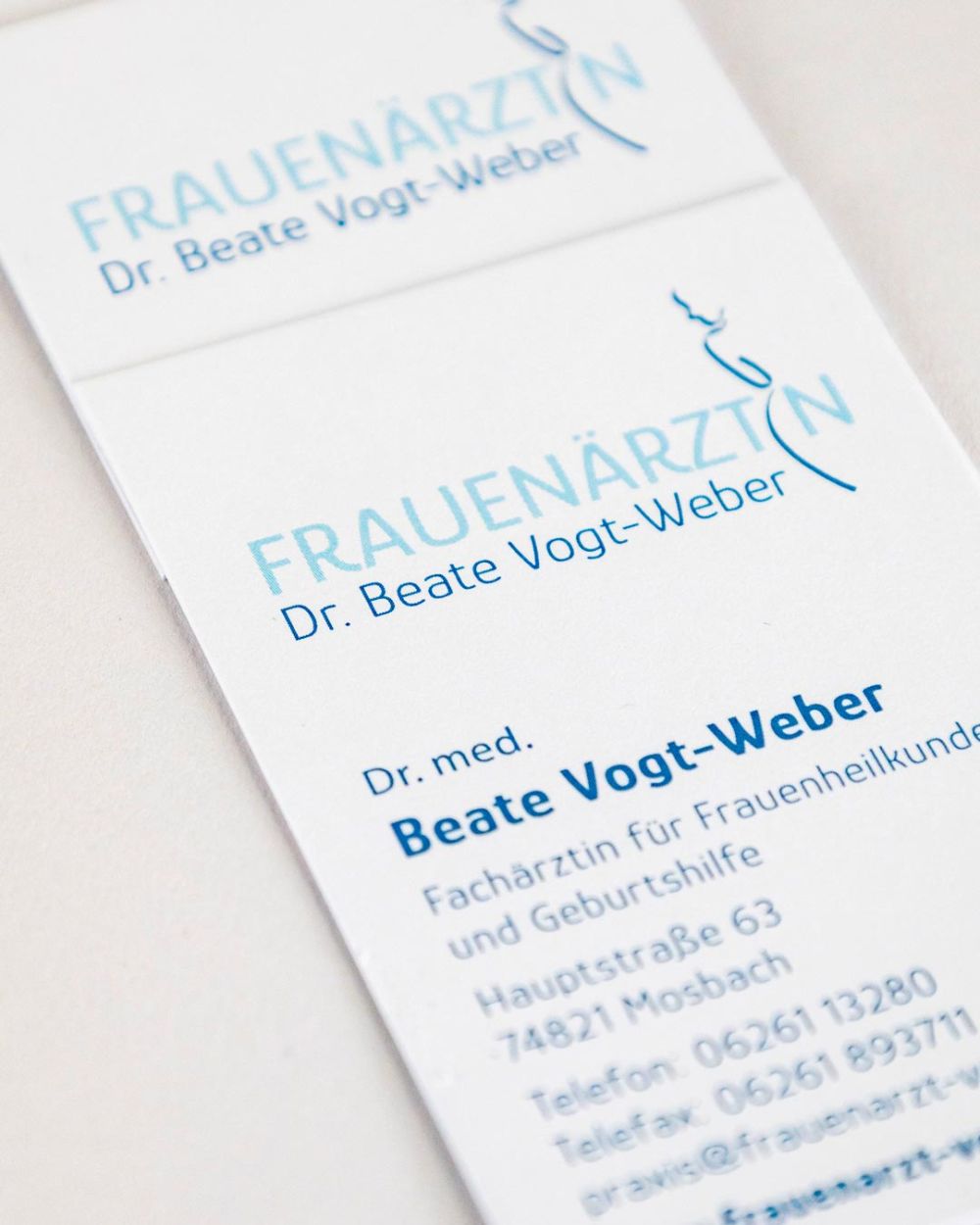 Visitenkarten Frauenarztpraxis Vogt-Weber