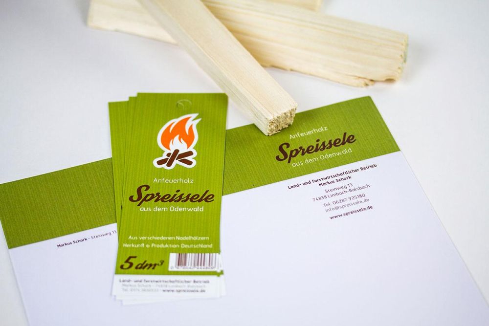 Visitenkarten und Briefpapier für Spreissele aus dem Odenwald