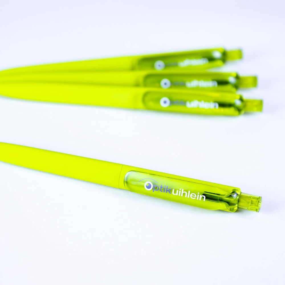 Werbemittel in Grün - für Optik Uihlein