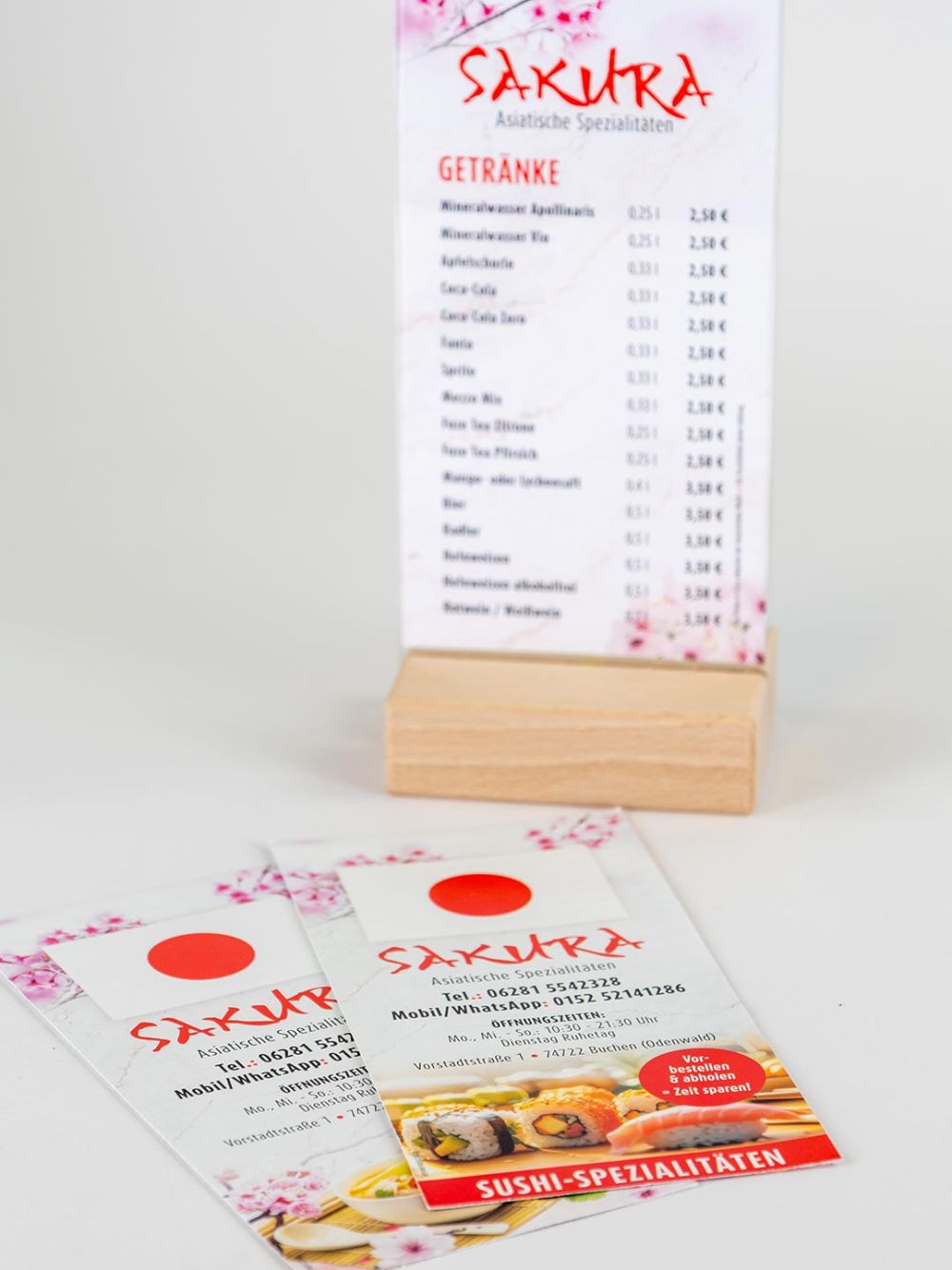 Getränkekarte Asia Sakura Buchen