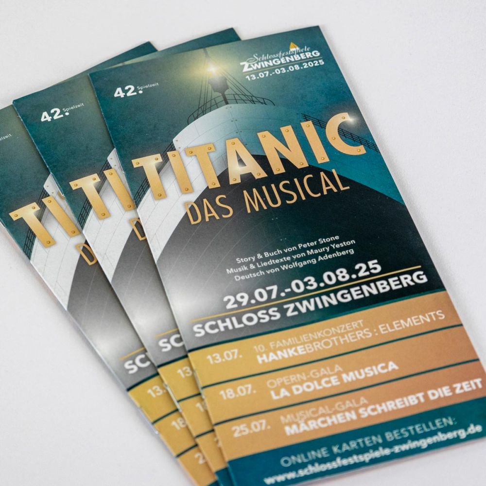 Flyer der Schlossfestspiele Zwingenberg 2025