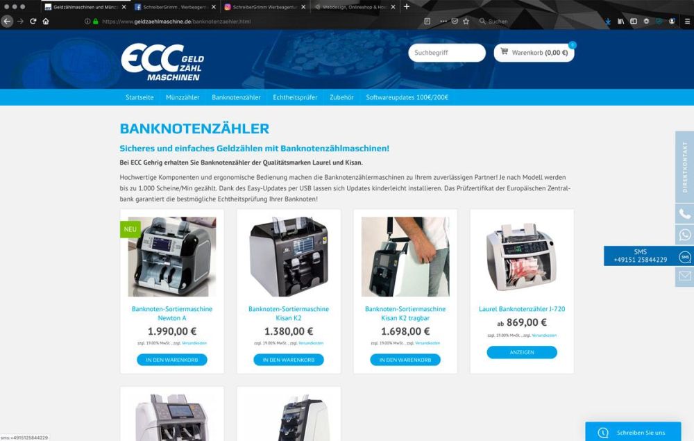 Banknotenzähler ECC Gehrig