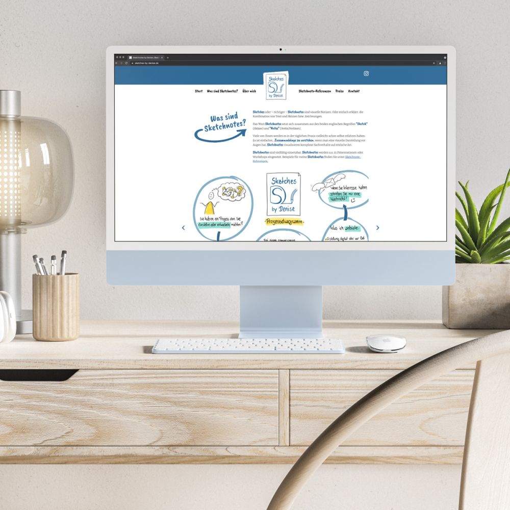 Die Webseite von Sketches by Denise