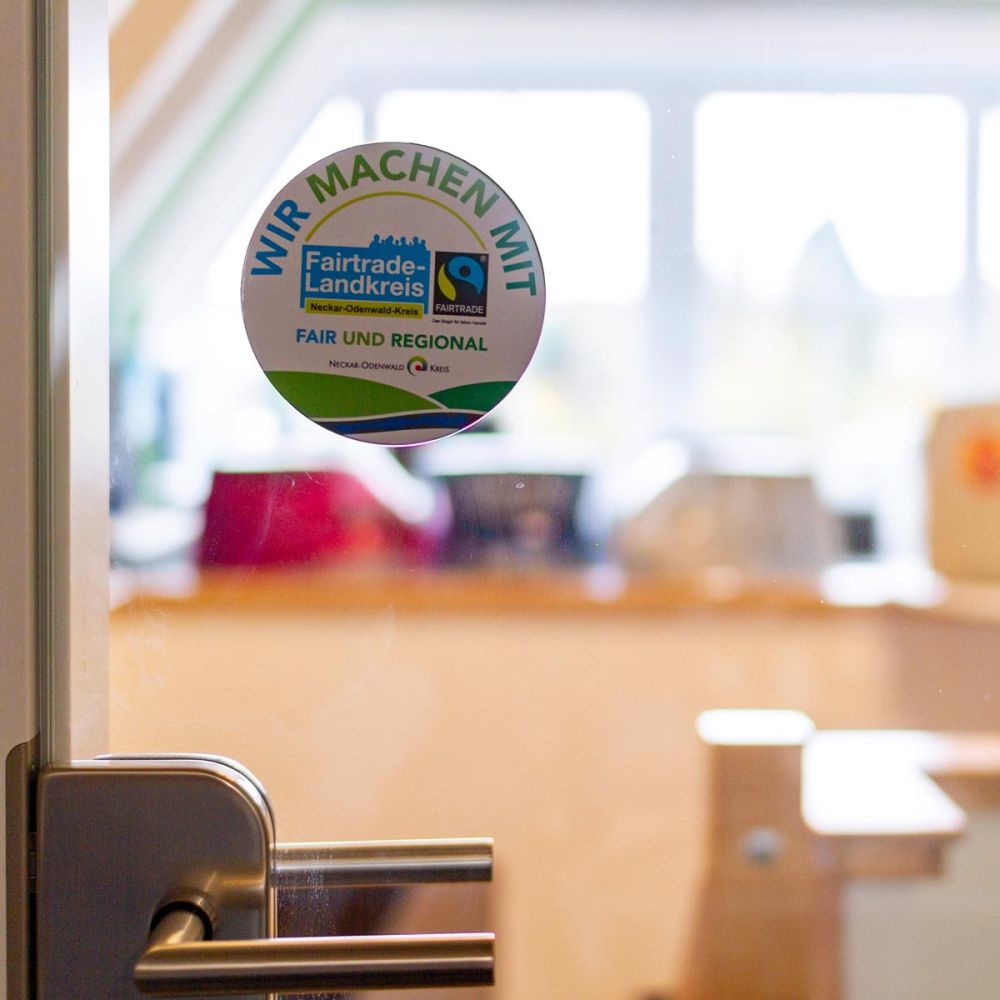 Aufkleber für den Fairtrade Landkreis