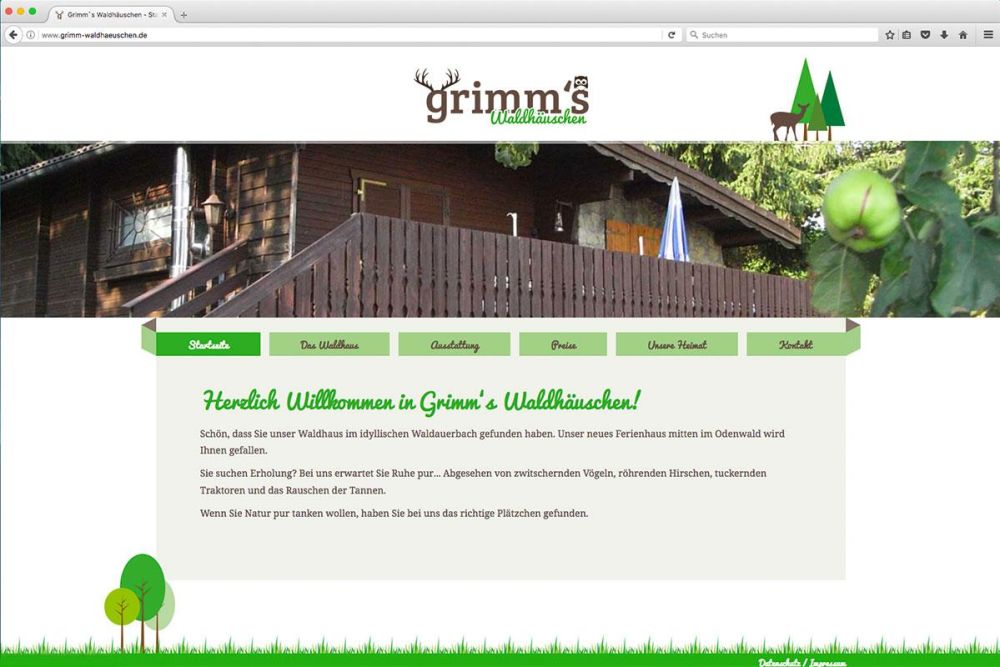 Startseite Waldhäuschen Grimm