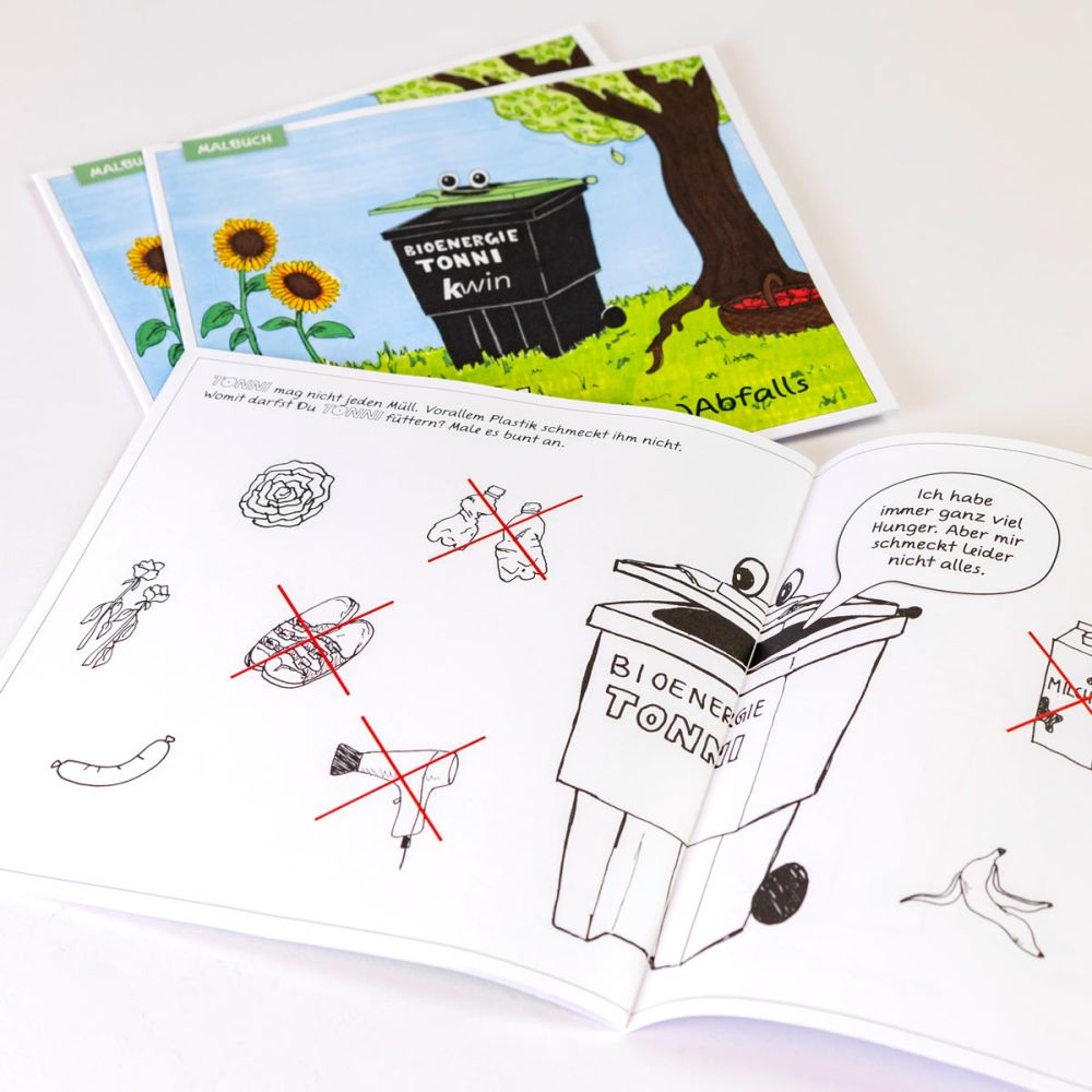 Malbuch Tonni - was gehört in den Biomüll