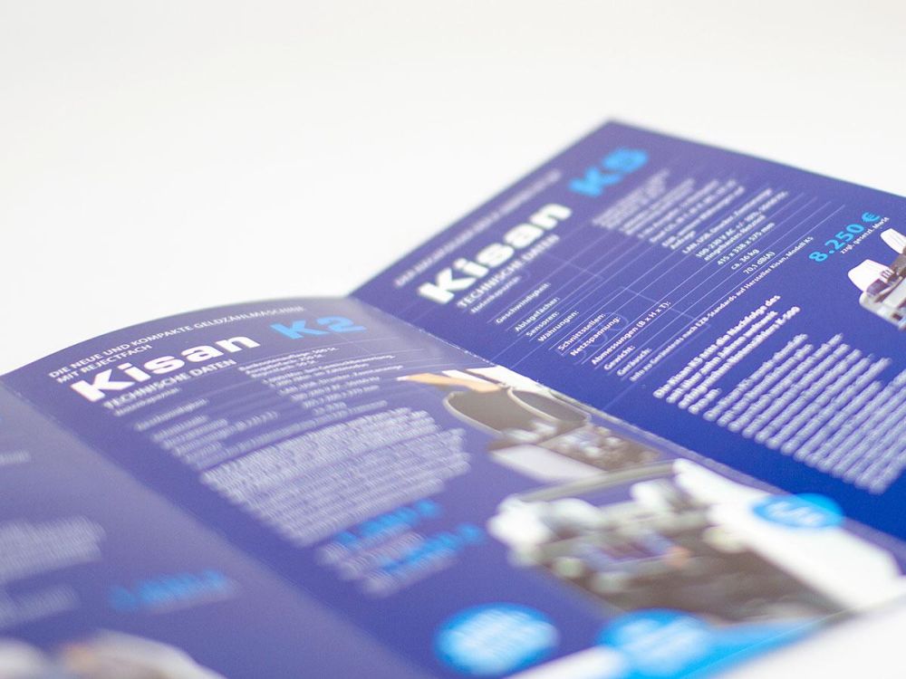 Klappflyer für ECC Geldzählmaschinen