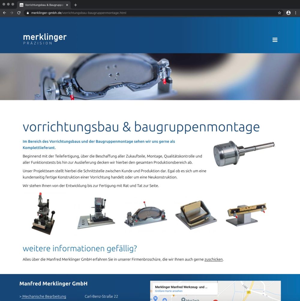 Vorrichtungsbau & Baugruppenmontage Manfred Merklinger