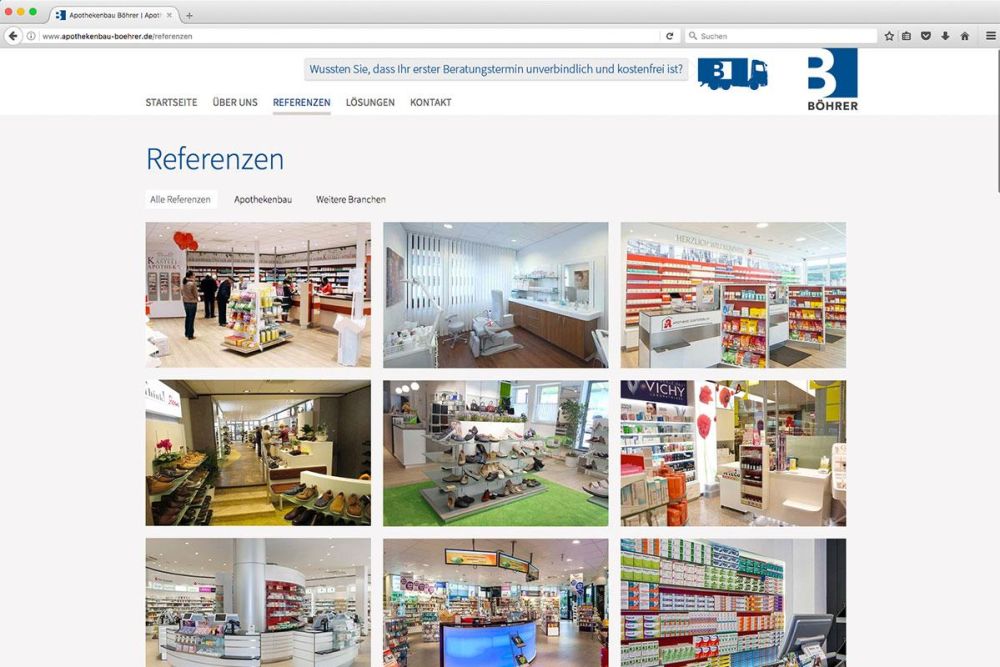 Referenzen von Apothekenbau Böhrer