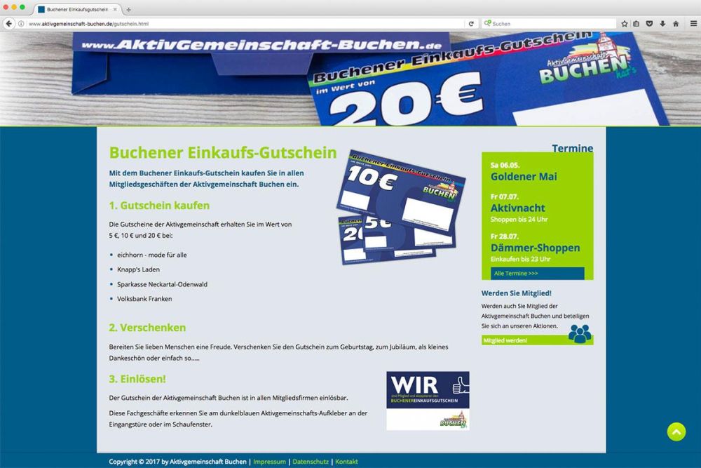 Buchener Einkaufsgutschein