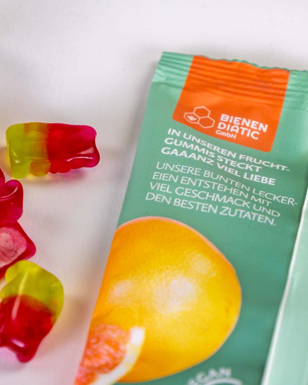 Rückseite der Gummibärchen