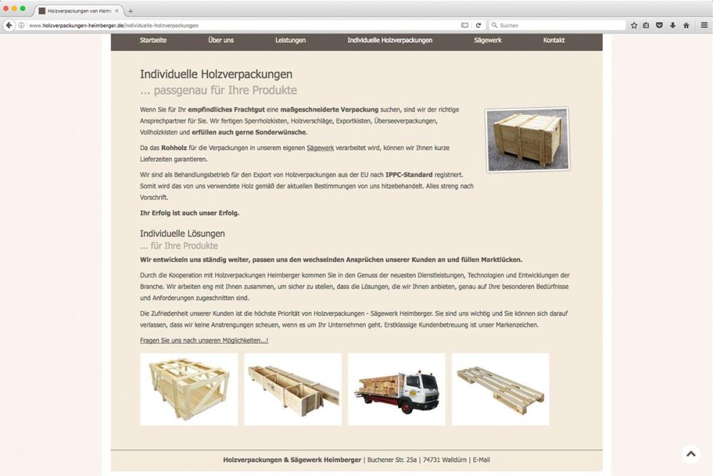 Individuelle Verpackungen und Lösungen von Heimberger Holzverpackungen