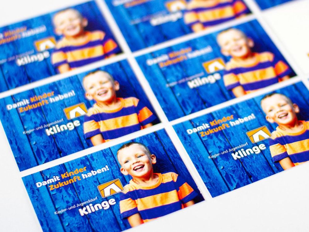 Visitenkarten für das Kinder- und Jugenddorf Klinge