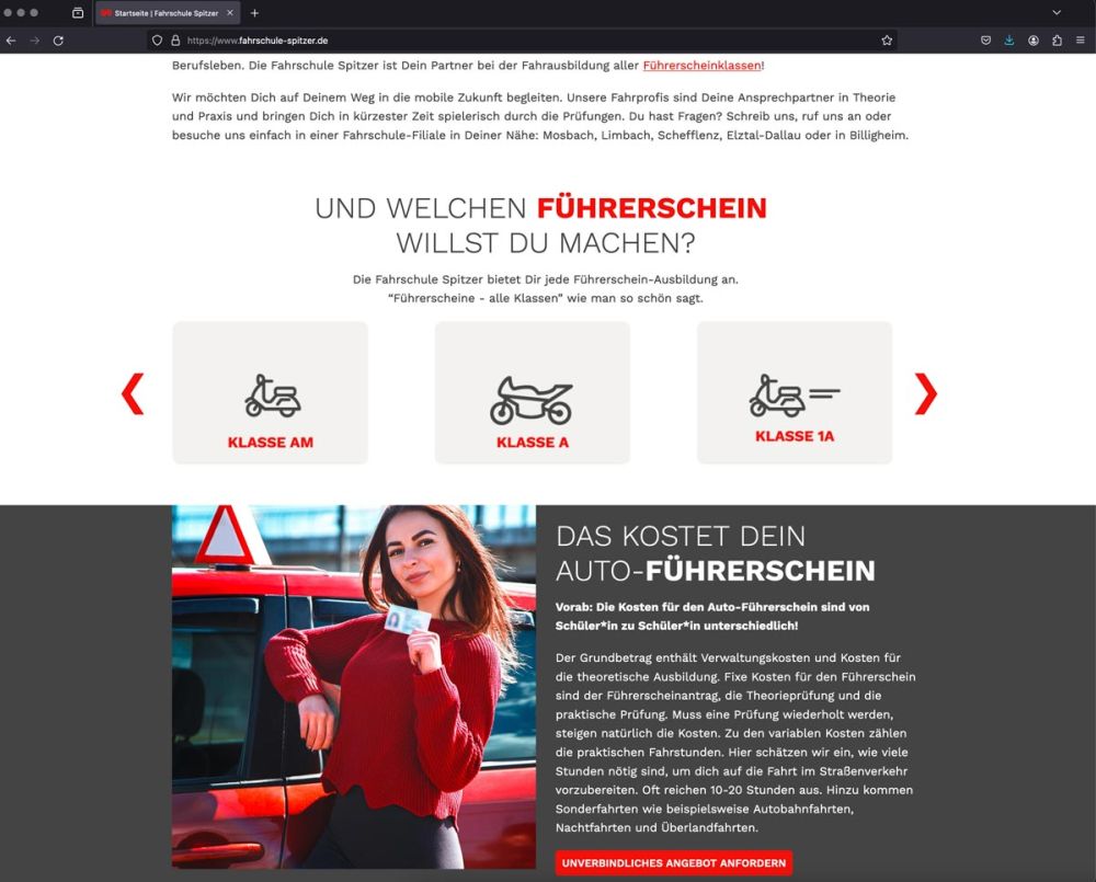 Screenshot Führerschein