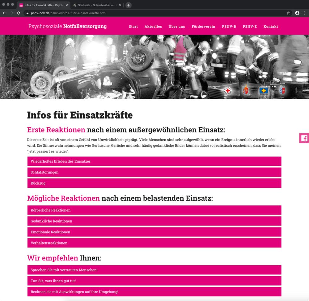 Infos für Einsatzkräfte