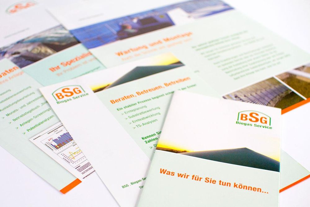 Flyer und Plakate für BSG Biogas