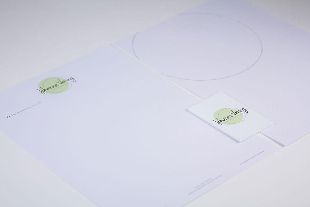 Briefpapier für Johanna Vering mit Kreiselementen