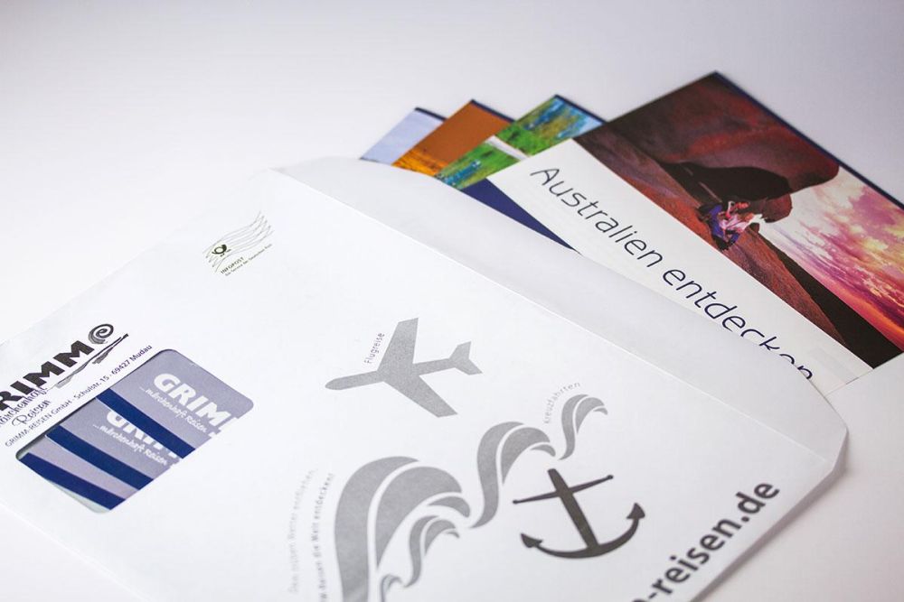 Briefumschlag Grimm Reisen
