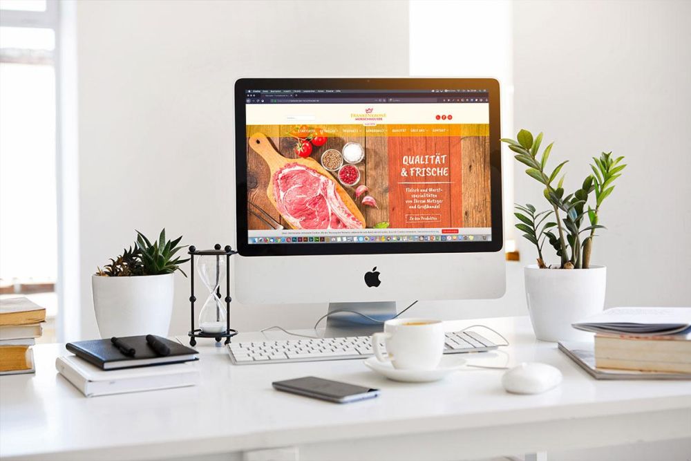 Webseite Frankenkrone Morschheuser auf einem iMac
