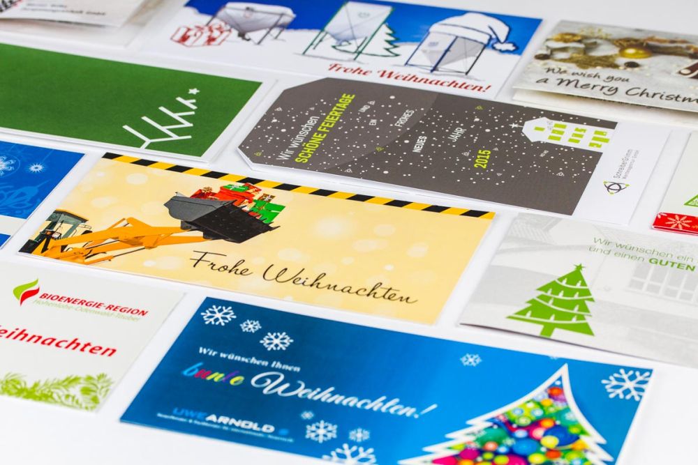 Weihnachtskarten in verschiedenen Motiven