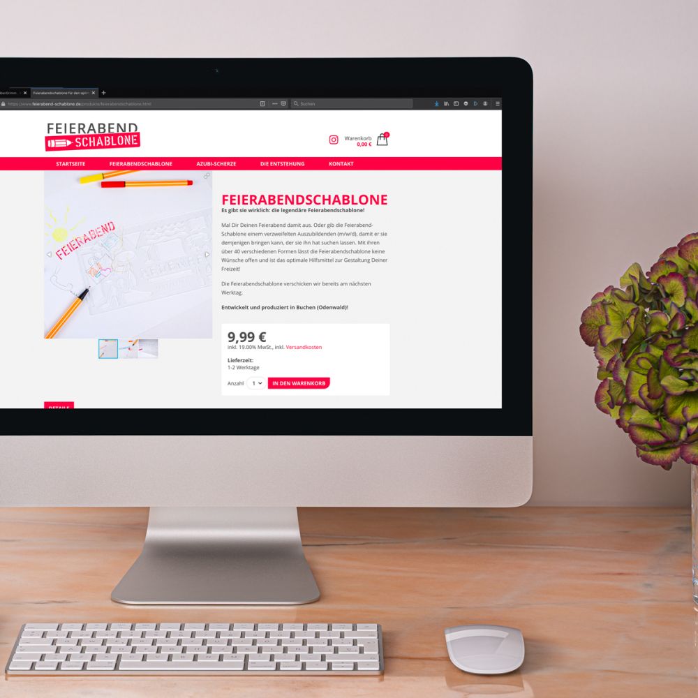 Feierabendschablone Onlineshop