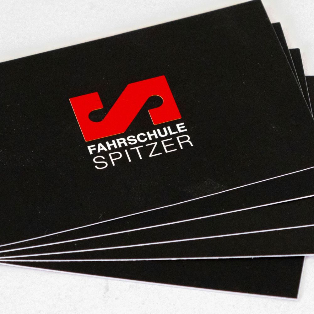 Geschäftsausstattung für die Fahrschule Spitzer