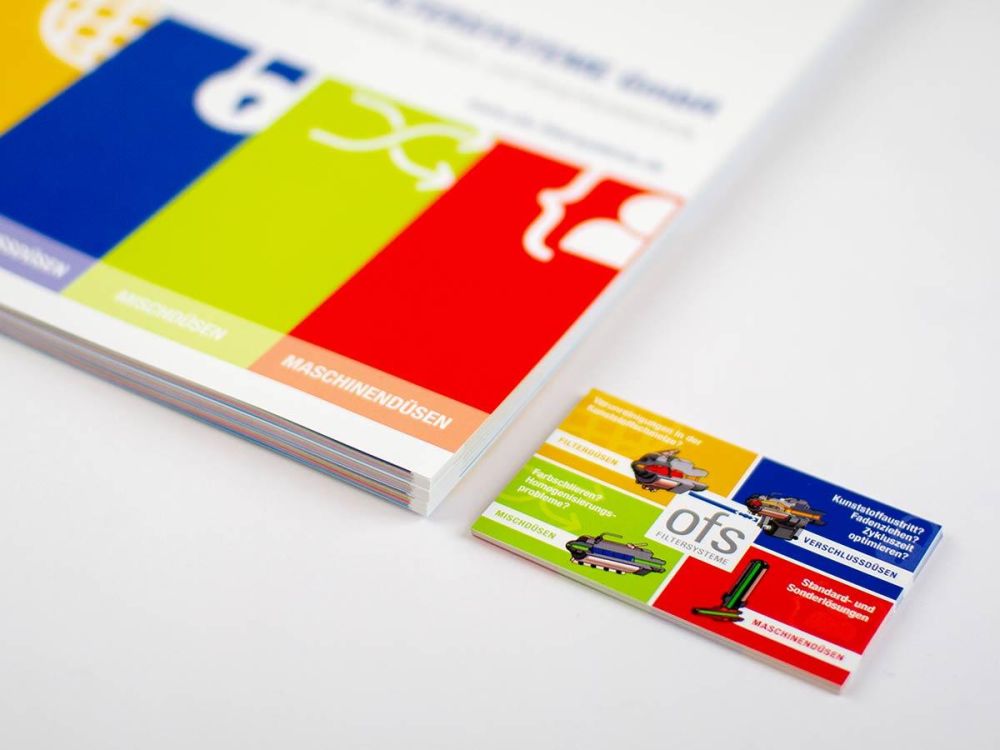 Katalog und Visitenkarten für ofs