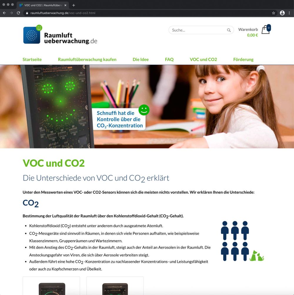 Screenshot Infos zu CO2