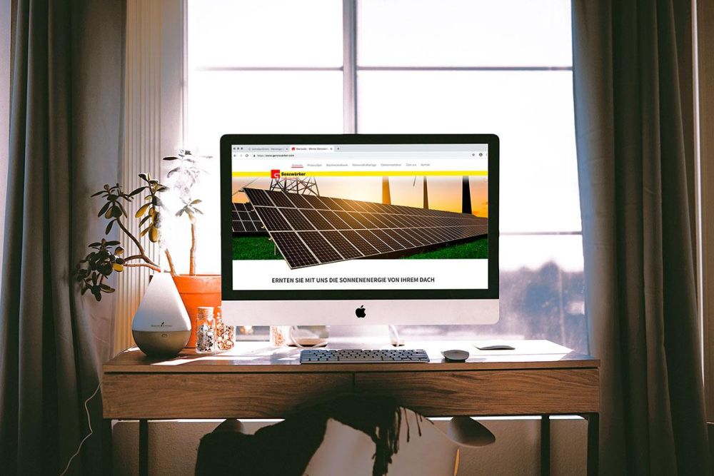 Webseite Genzwürker auf einem iMac