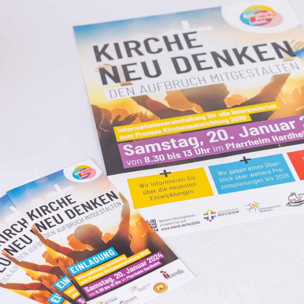Poster und Flyer Kirche neu denken