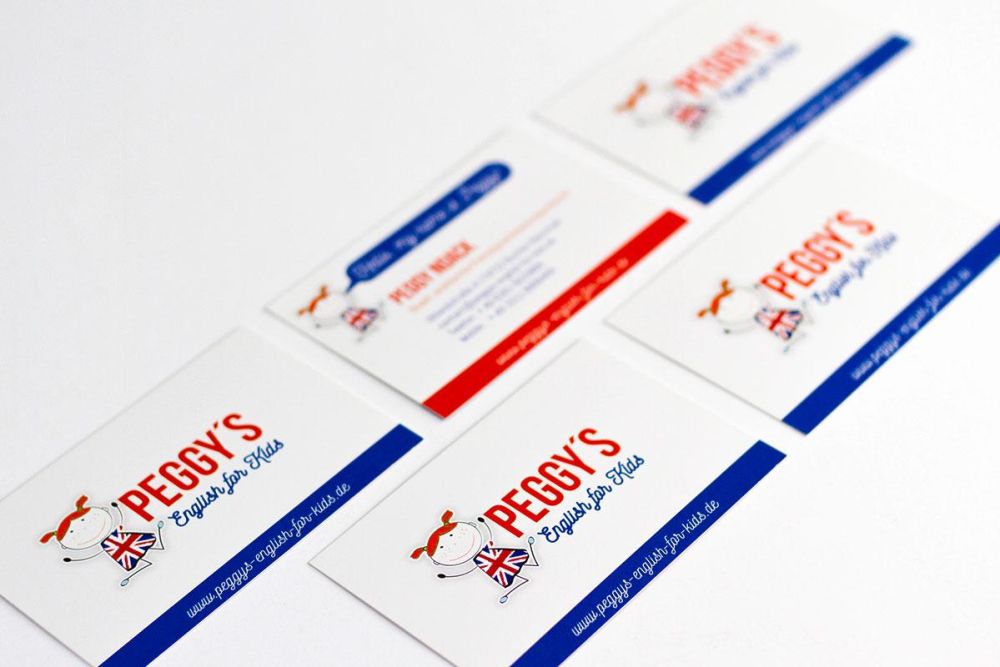 Visitenkarten für peggys English for Kids