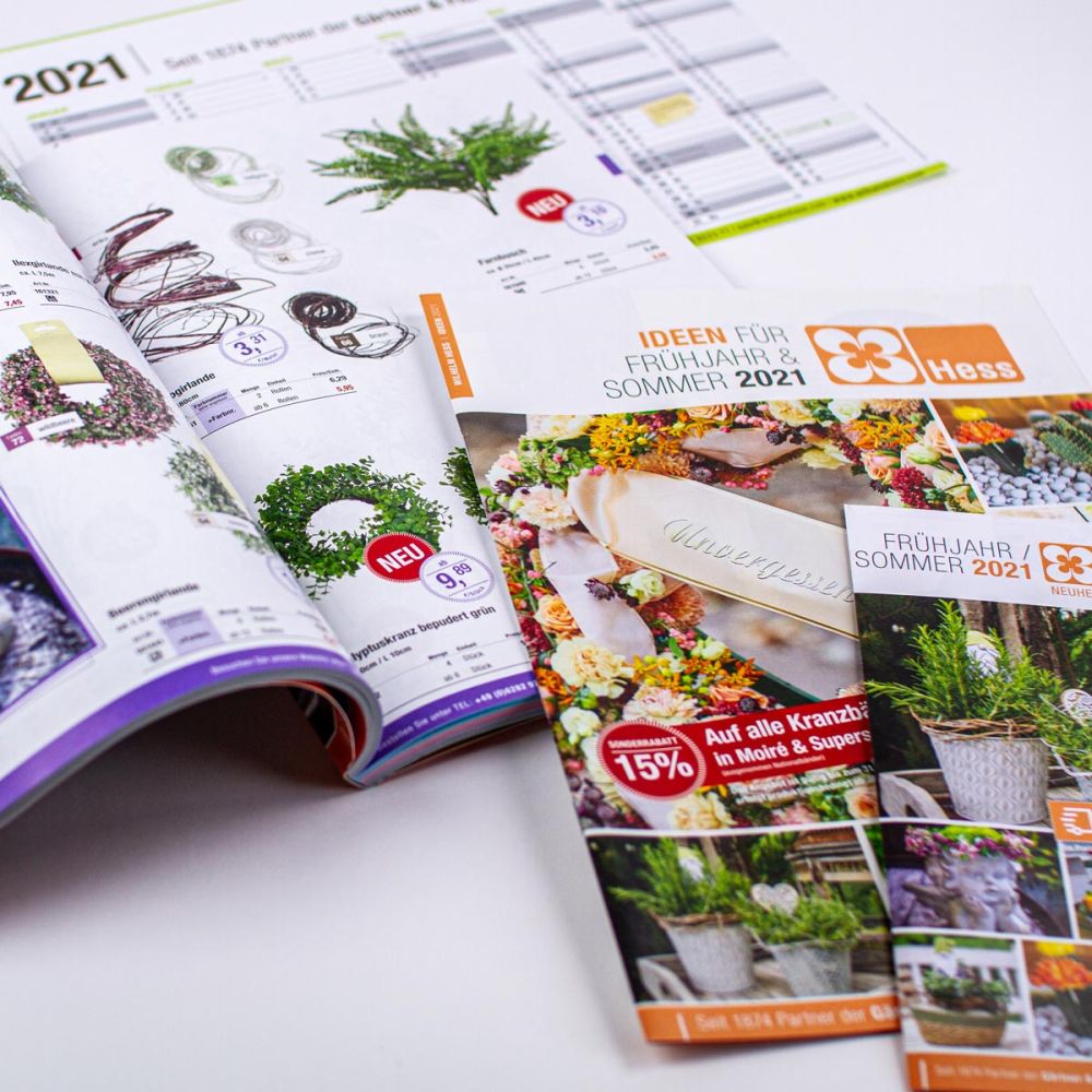 Katalog und Flyer Wilhelm Hess 2021