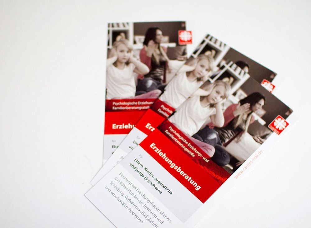 Flyer Erziehungsberatung bei der Caritas