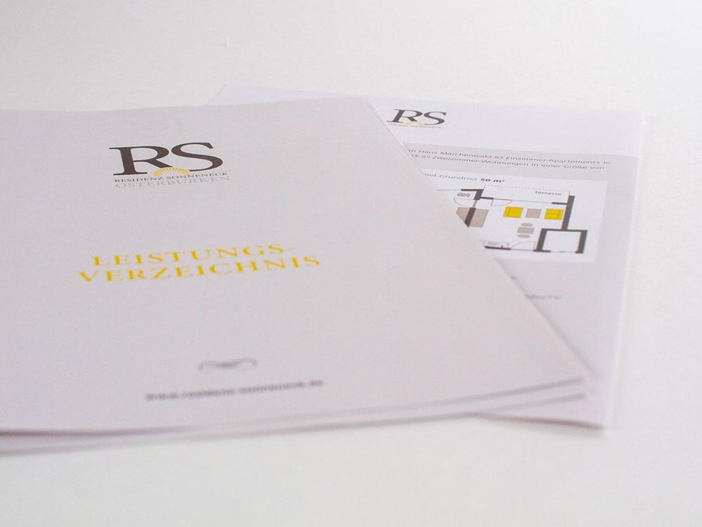 Mappe und Infomaterial Residenz Sonneneck