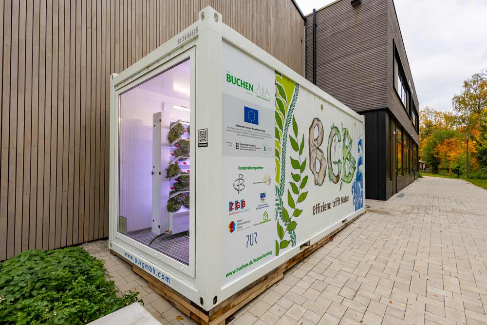 Indoorfarming Container am BG Buchen