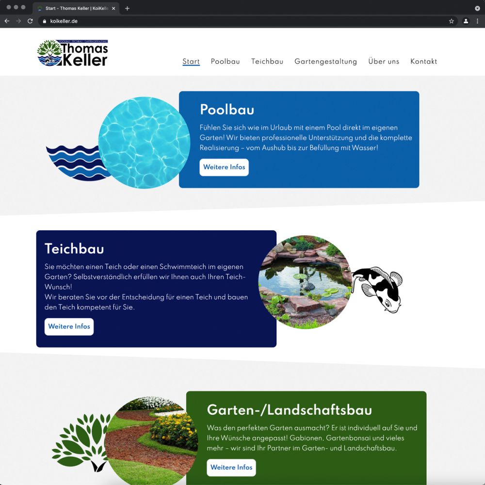 Informationen zu Pool-, Teich-, Garten- und Landschaftsbau